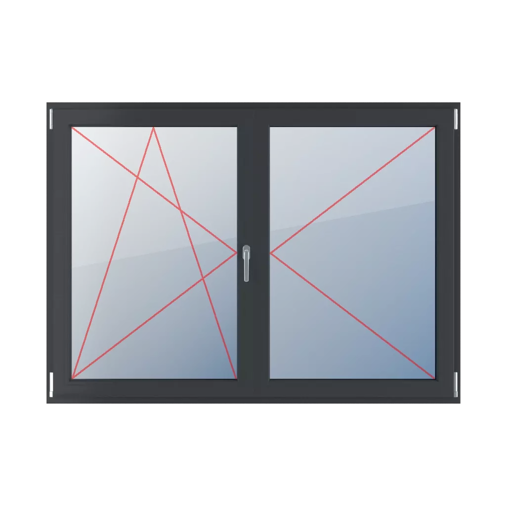 Neigen und Drehen nach links, beweglicher Pfosten, Drehen nach rechts fenster fenstertypen zweifluegelige-tueren symmetrische-horizontale-teilung-50-50-mit-beweglichem-pfosten  