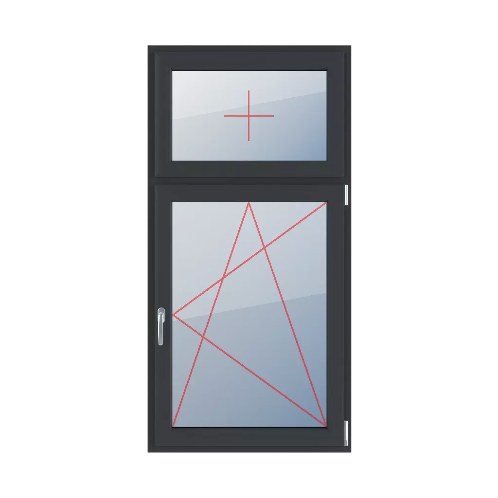 Festverglasung im Flügel, dreh- und kippbar nach rechts fenster fenstertypen zweifluegelige-tueren asymmetrische-vertikale-teilung-30-70  