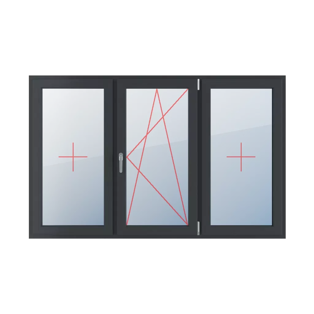 Festverglasung im Flügel, Dreh-Kipp-Verglasung rechts, Festverglasung im Flügel fenster fenstertypen dreifluegelige-fenster symmetrische-horizontale-teilung-33-33-33 festverglasung-im-fluegel-dreh-kipp-verglasung-rechts-festverglasung-im-fluegel 