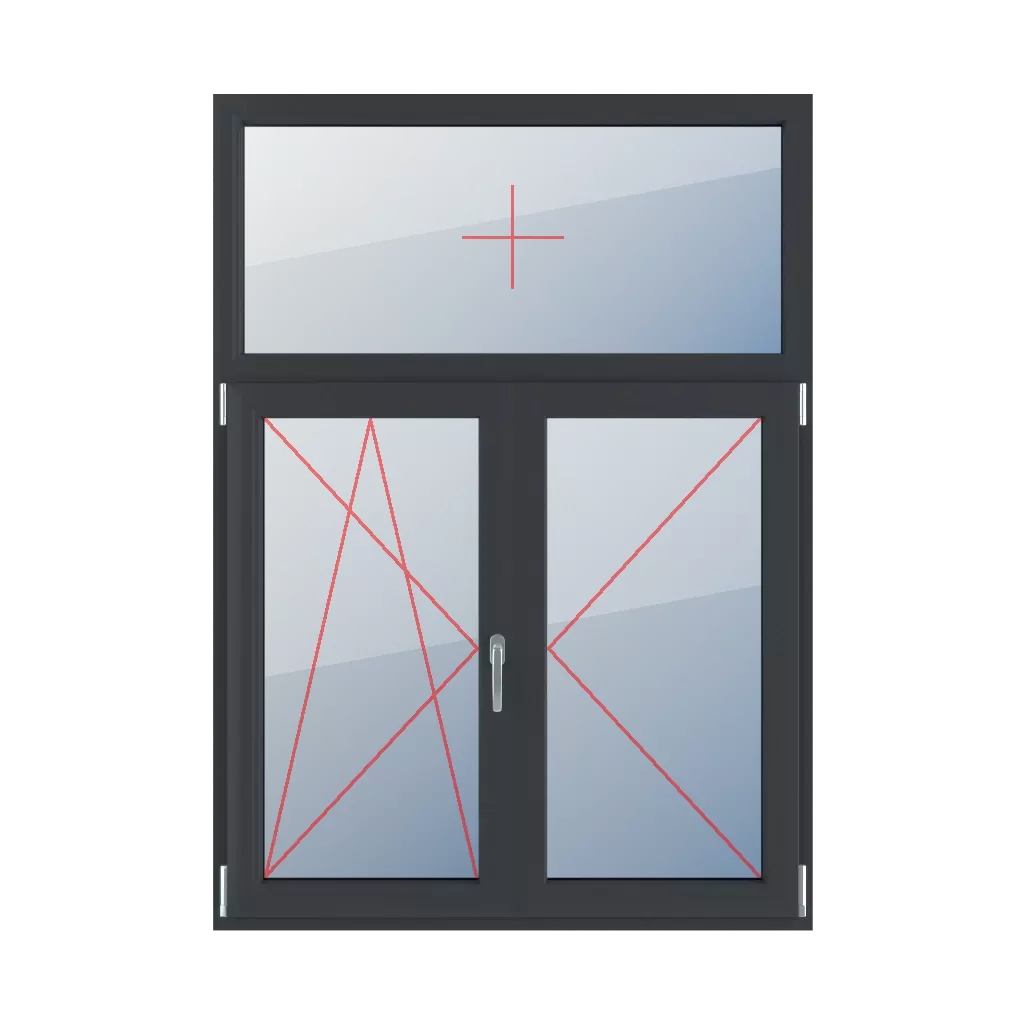 Festverglasung im Rahmen, Dreh-Kipp links, Pfosten beweglich, Dreh rechts fenster fenstertypen dreifluegelige-fenster asymmetrische-vertikale-teilung-30-70-mit-beweglichem-pfosten festverglasung-im-rahmen-dreh-kipp-links-pfosten-beweglich-dreh-rechts 