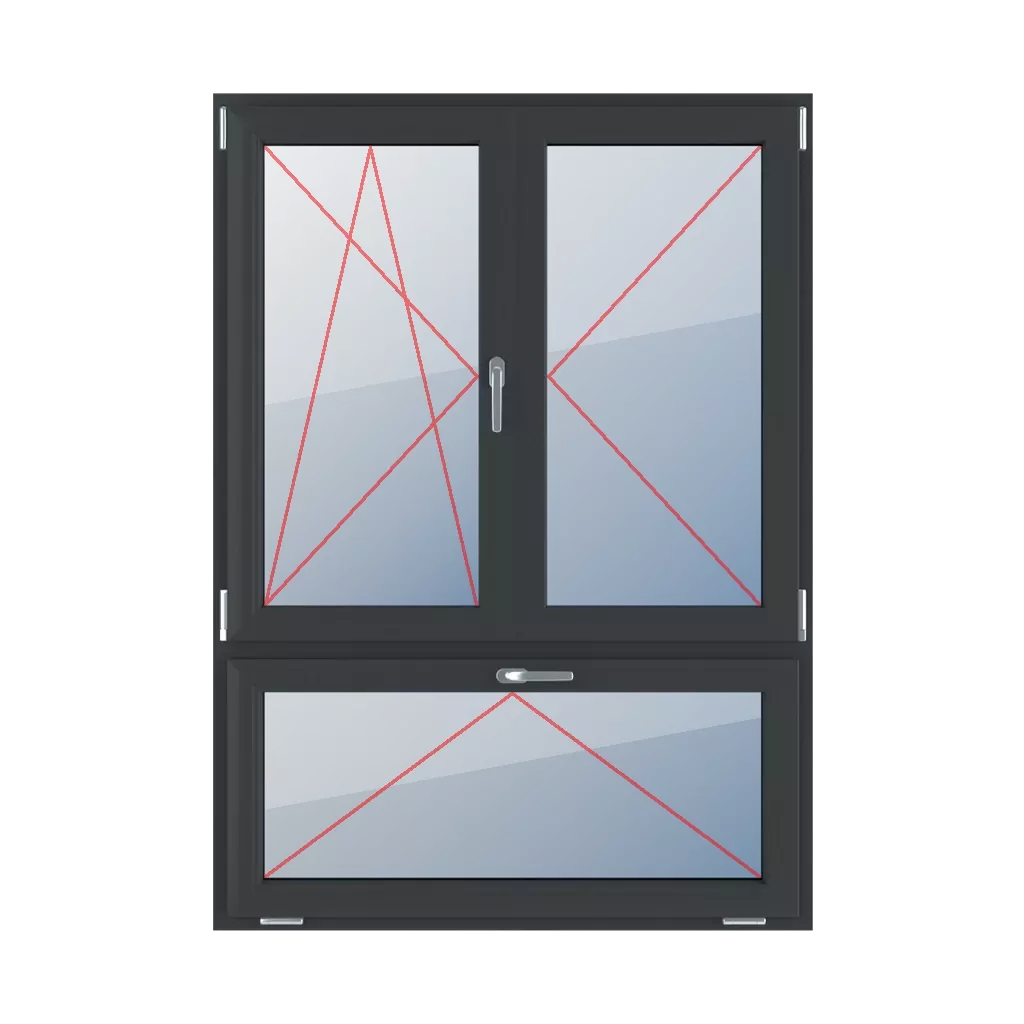 Kippen und Drehen nach links, Drehen nach rechts, beweglicher Pfosten, Kippen mit einem Griff oben fenster fenstertypen dreifluegelige-fenster asymmetrische-vertikale-teilung-70-30-mit-beweglichem-pfosten kippen-und-drehen-nach-links-drehen-nach-rechts-beweglicher-pfosten-kippen-mit-einem-griff-oben 