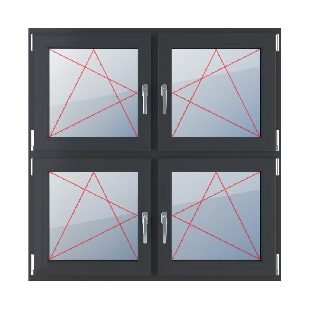 Neige und drehe dich nach links, neige und drehe dich nach rechts fenster fenstertypen vierfluegelige-fenster symmetrische-horizontale-teilung-50-50  