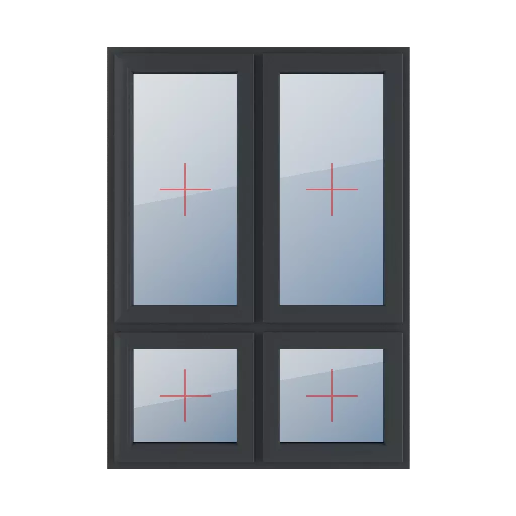 Festverglasung im Flügel fenster fenstertypen vierfluegelige-fenster asymmetrische-vertikale-teilung-70-30  