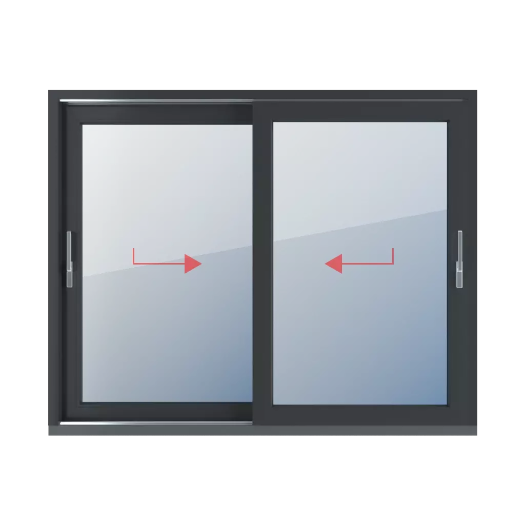 Schieben nach rechts, Schieben nach links fenster fenstertypen hst-hebe-schiebe-terrassentueren zweifluegelige-tueren  