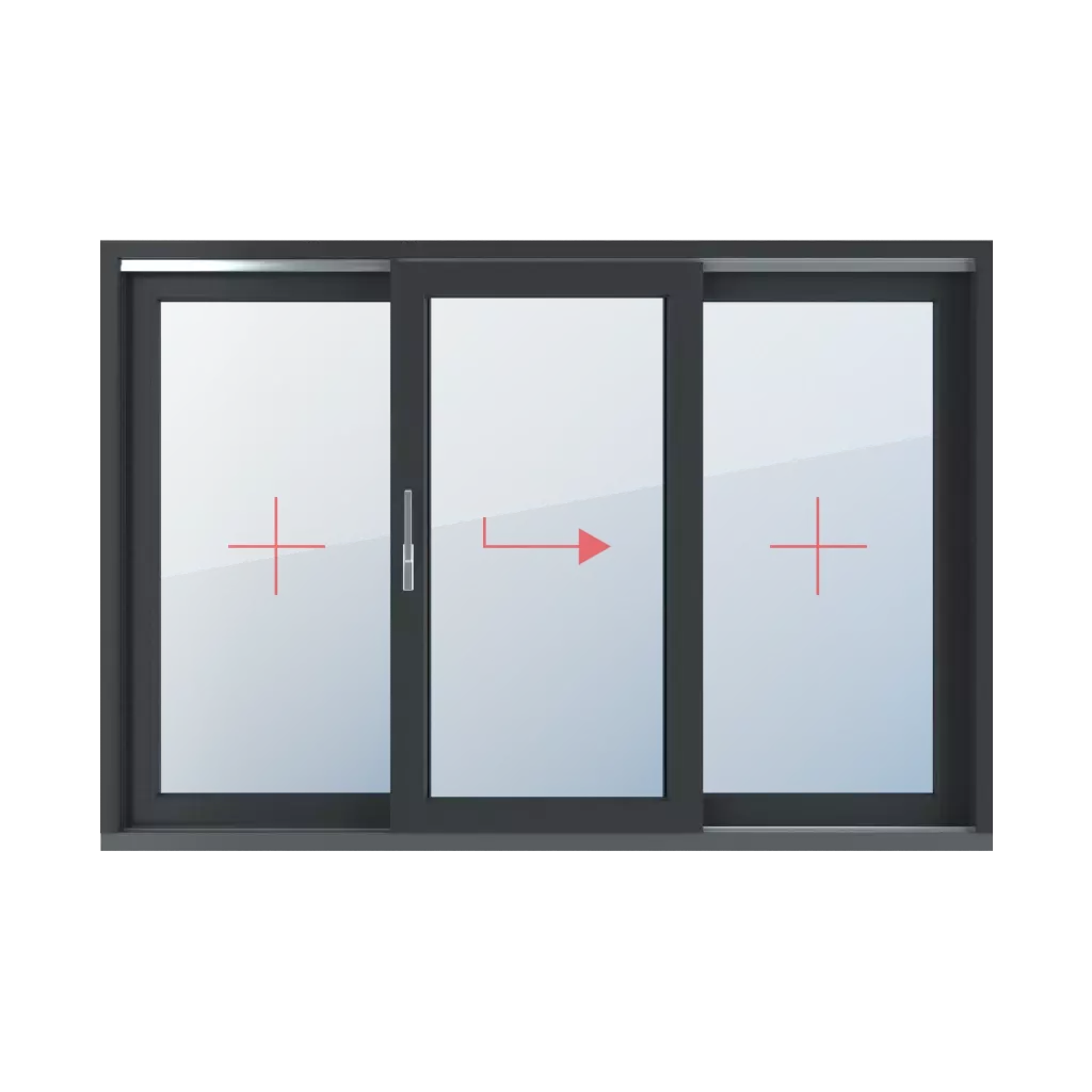 Festverglasung, Schiebeverglasung rechts, Festverglasung fenster fenstertypen hst-hebe-schiebe-terrassentueren dreifluegelige-fenster  