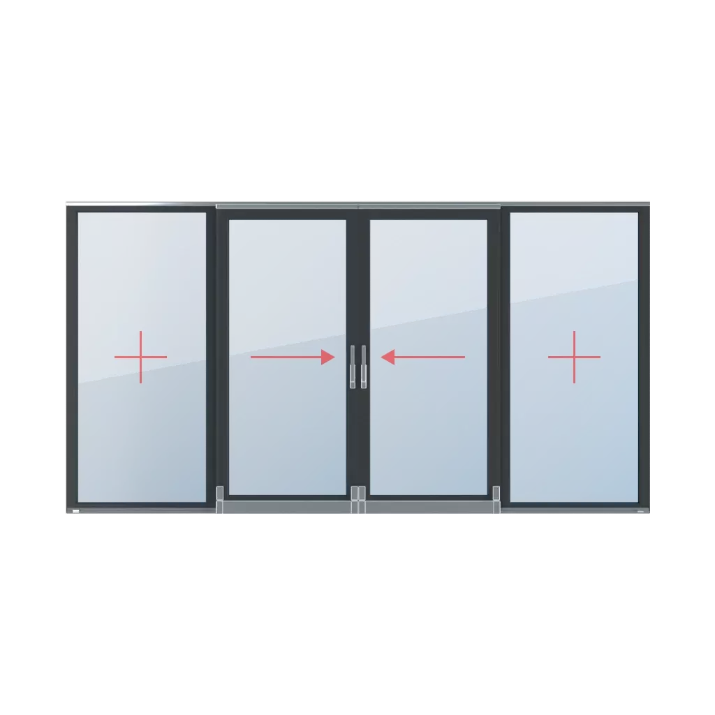 Festverglasung, Schiebe-Kipp links, Schiebe-Kipp rechts, Pfosten beweglich fenster fenstertypen psk-parallel-schiebe-kipp-terrassenfenster vierfluegelige-fenster-2 festverglasung-schiebe-kipp-links-schiebe-kipp-rechts-pfosten-beweglich 