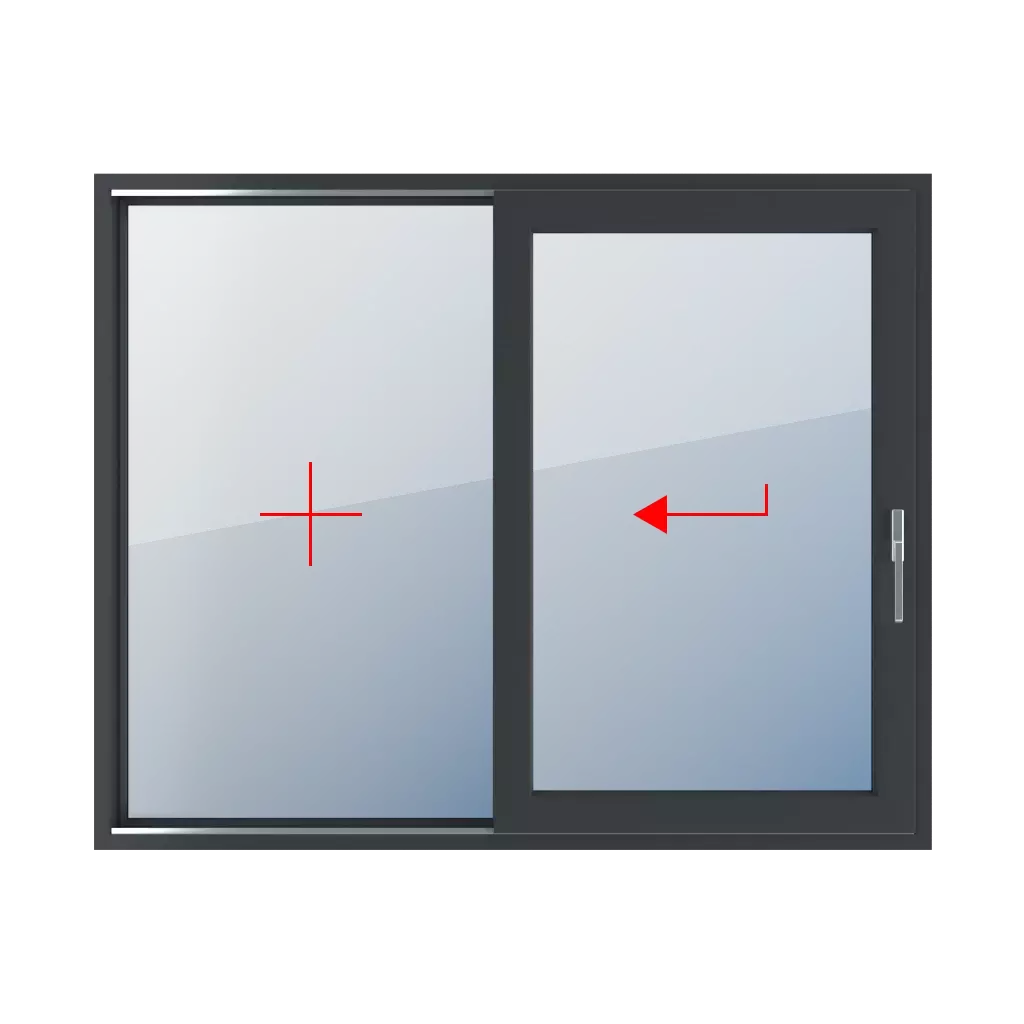 Festverglasung im Rahmen, links verschiebbar produkte smart-slide-terrassenschiebefenster    