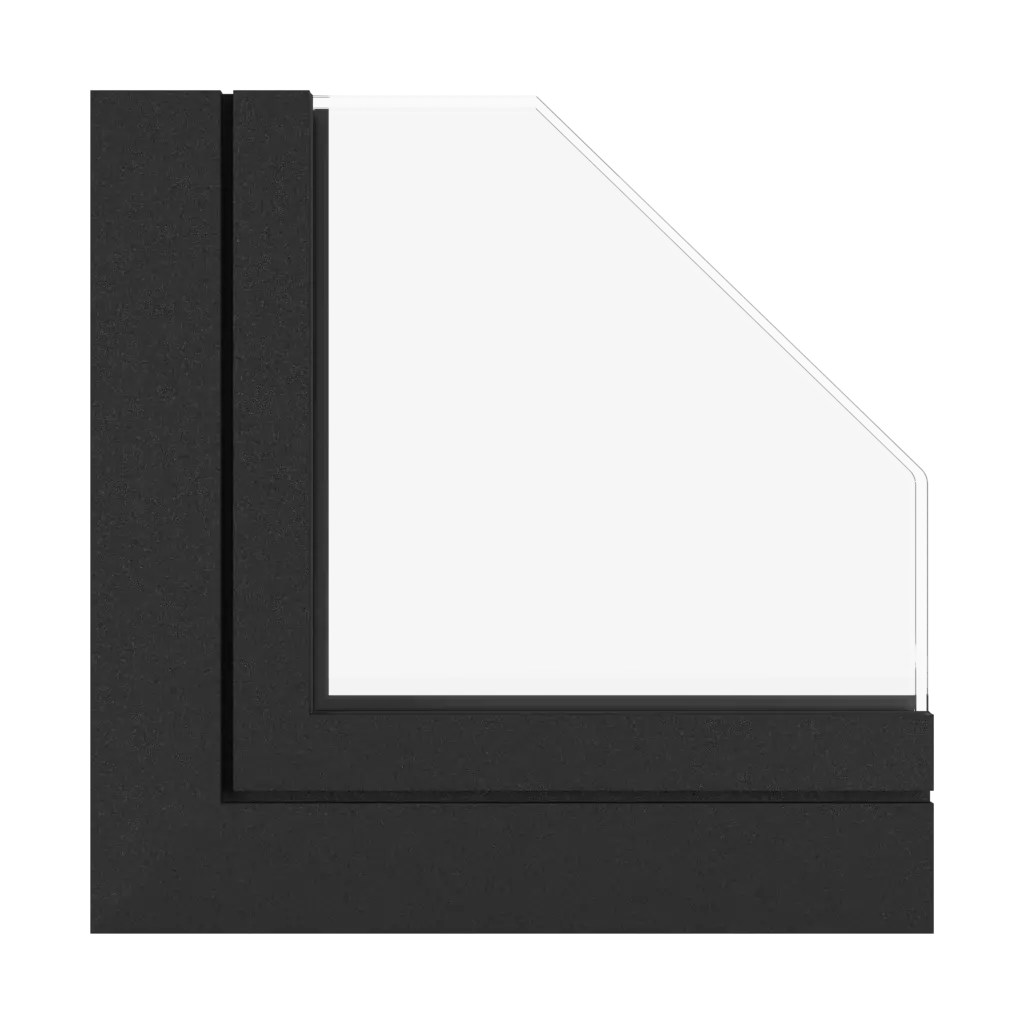 Schwarz matt Feinstruktur fenster fensterprofile aluprof mb-harmony-office