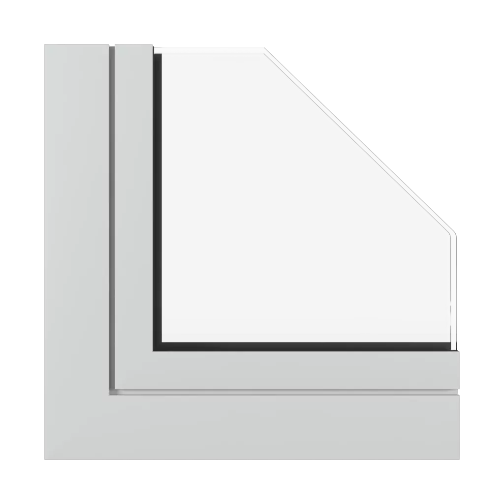 Hellgrau matt fenster fensterprofile aluprof mb-78ei