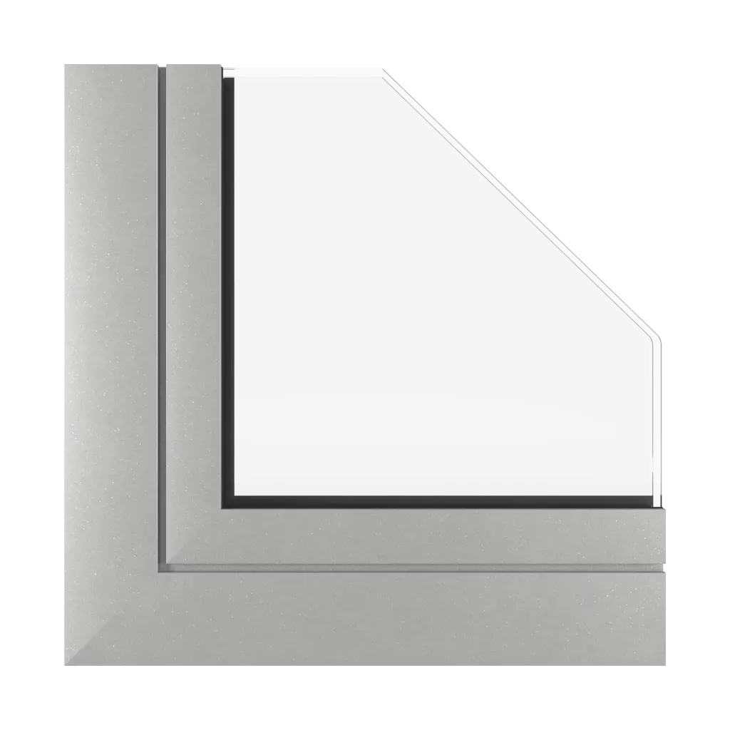Silbernes Aluminium matt fenster fensterprofile aluprof mb-harmony-office