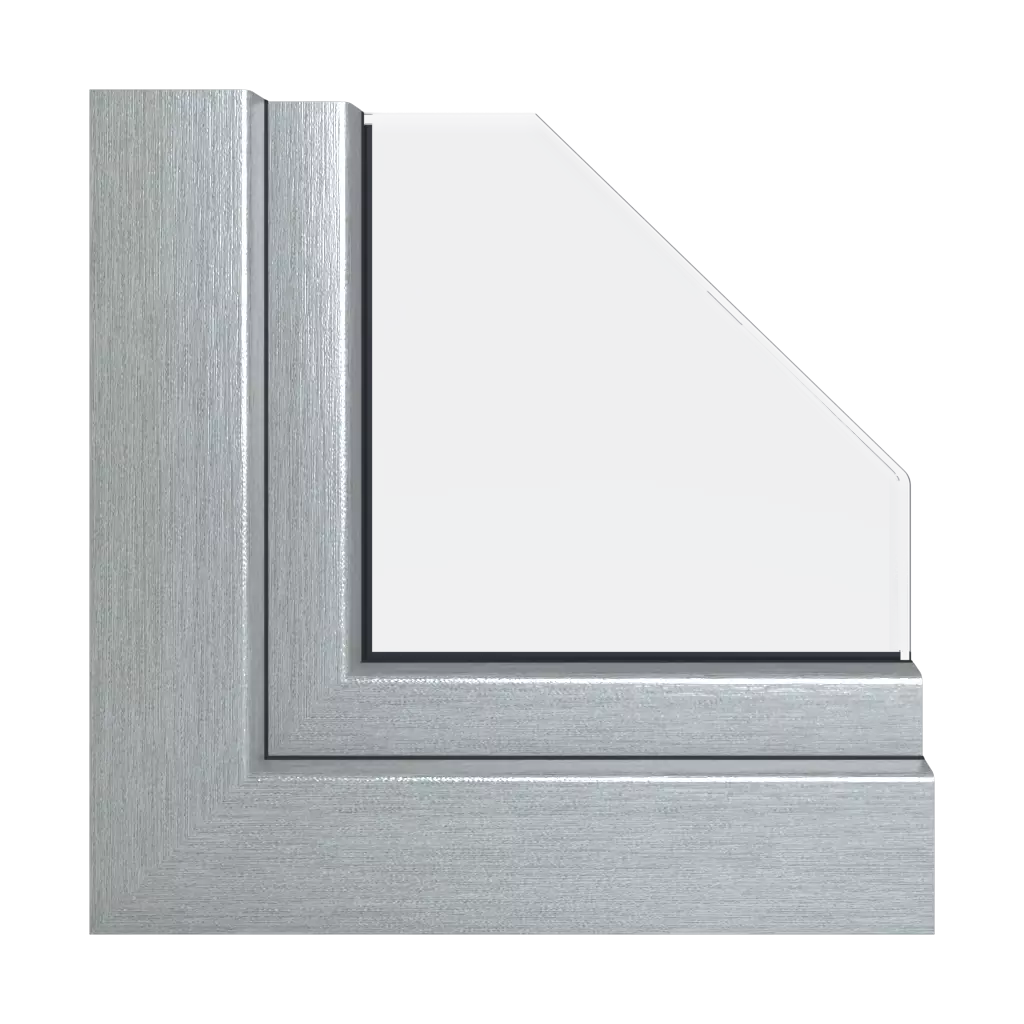 gebürstetes Silber fenster fensterprofile gealan hst-s-9000