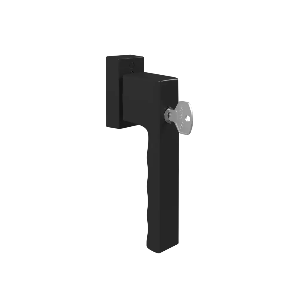 SecuForte Toulon schwarzer Griff mit Schlüssel produkte holzfenster    