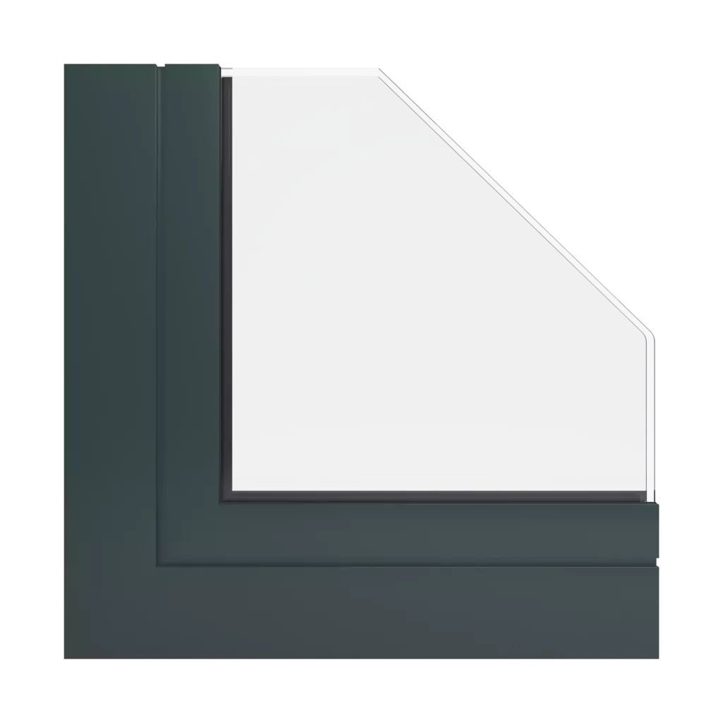 RAL 6012 Schwarzgrün fenster fensterprofile ponzio pe96