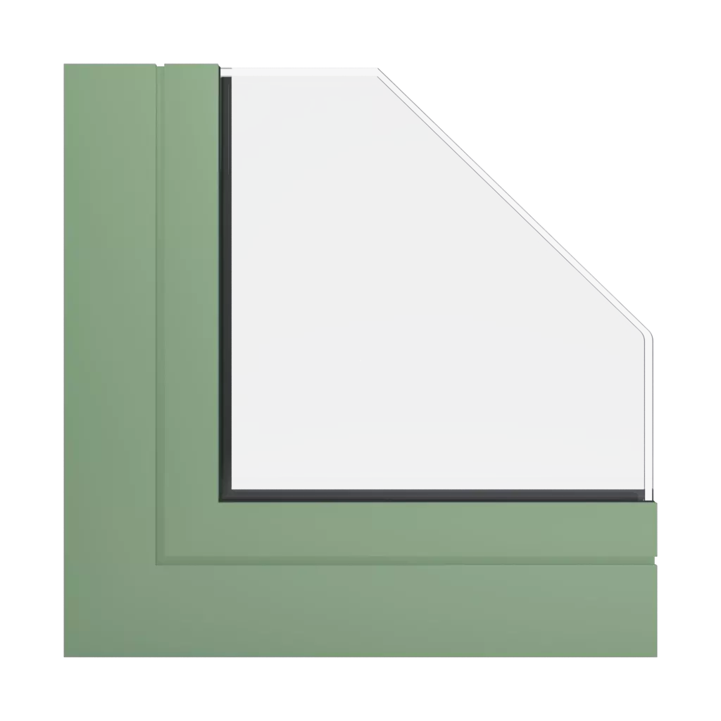 RAL 6021 Blassgrün fenster fensterprofile aliplast ultraglide