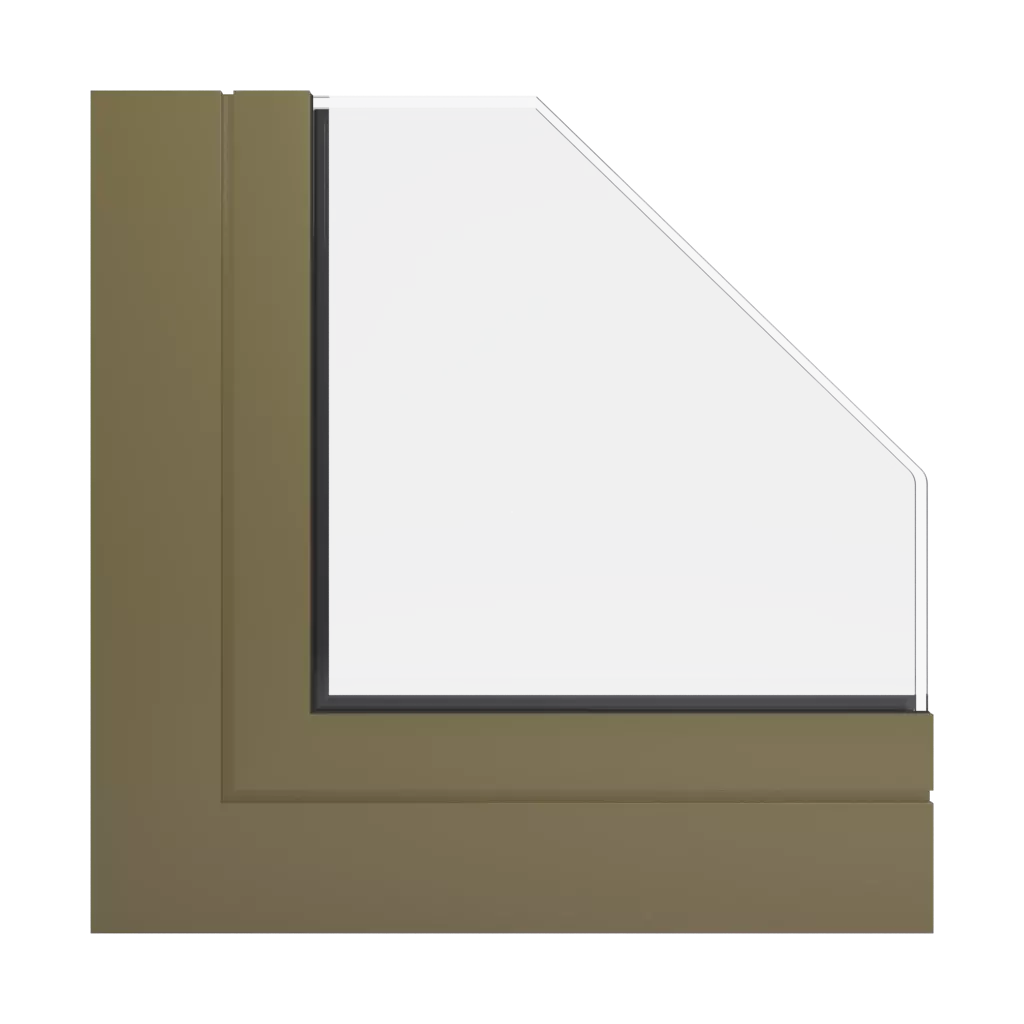 RAL 7008 Khakigrau fenster fensterfarbe farben cdm-aluminium-holz-kiefernfarben