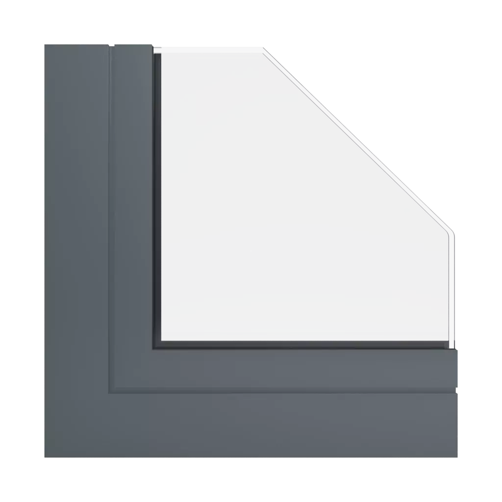 RAL 7011 Eisengrau fenster fensterprofile aluprof mb-60e-ei