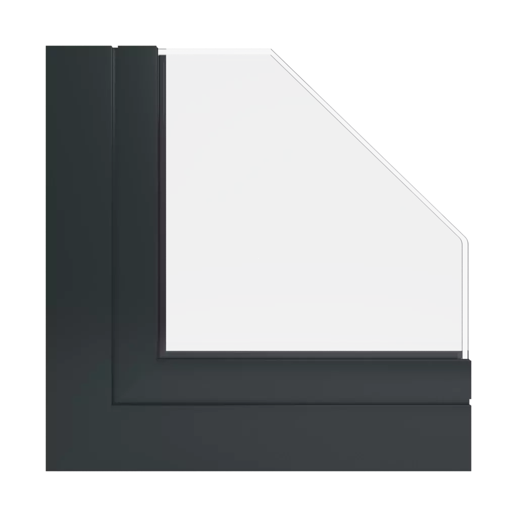 RAL 9017 Verkehrs- schwarz fenster fensterprofile ponzio sl600ttevo