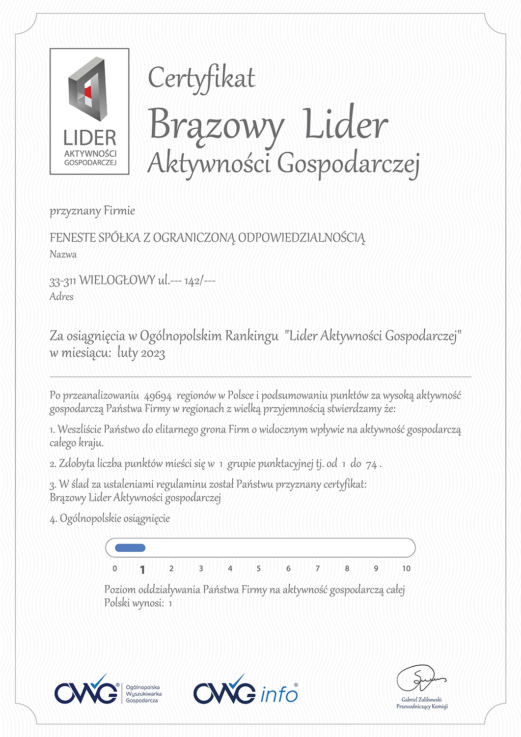 Bronze Leader of Economic Activity Februar 2023 auszeichnungen bronze-leader-of-economic-activity-februar-2023    